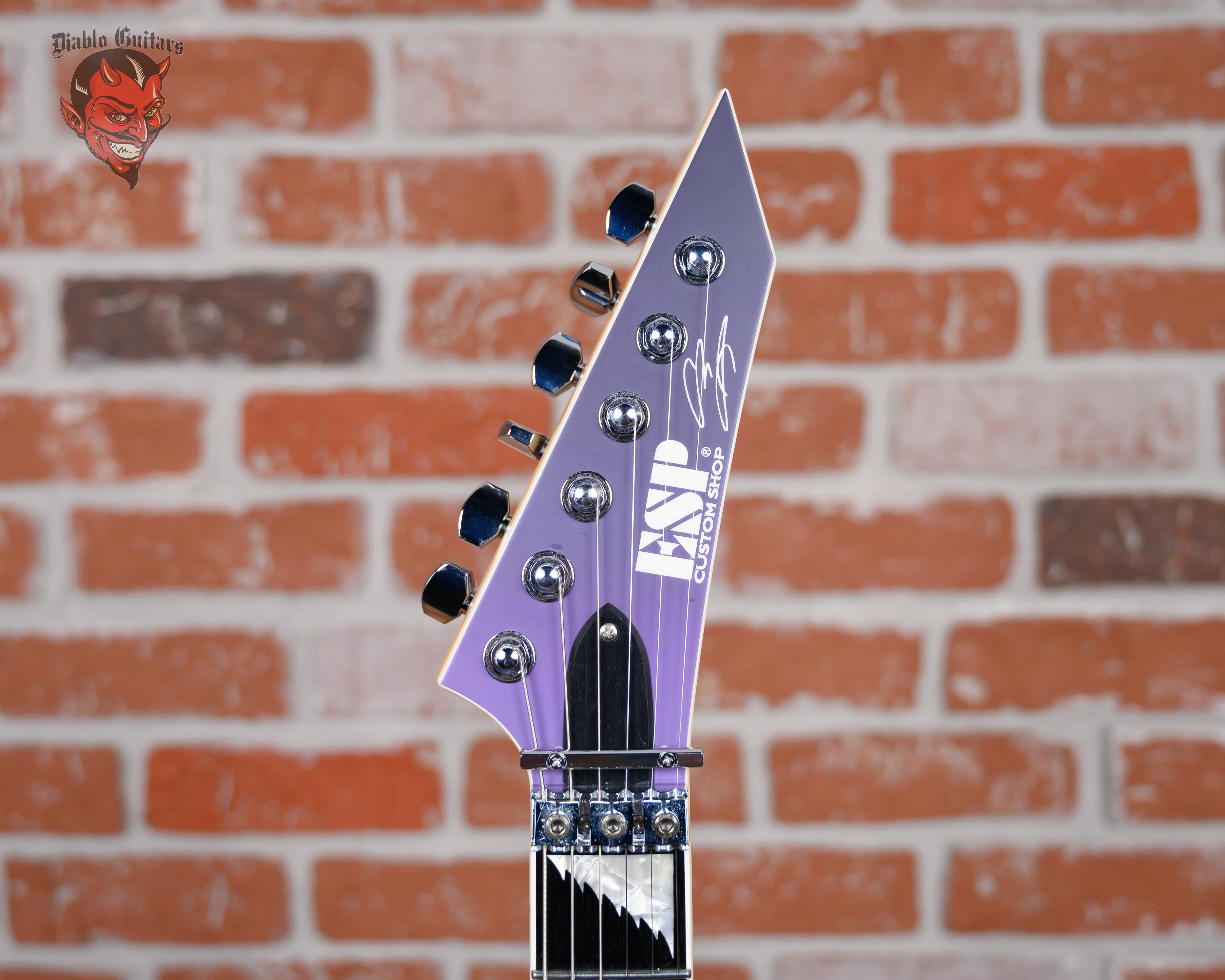 ESP Custom Shop Alexi Laiho Signature Purple Fade Satin w/ Ripped Pinstripes 2022 w/OHSC