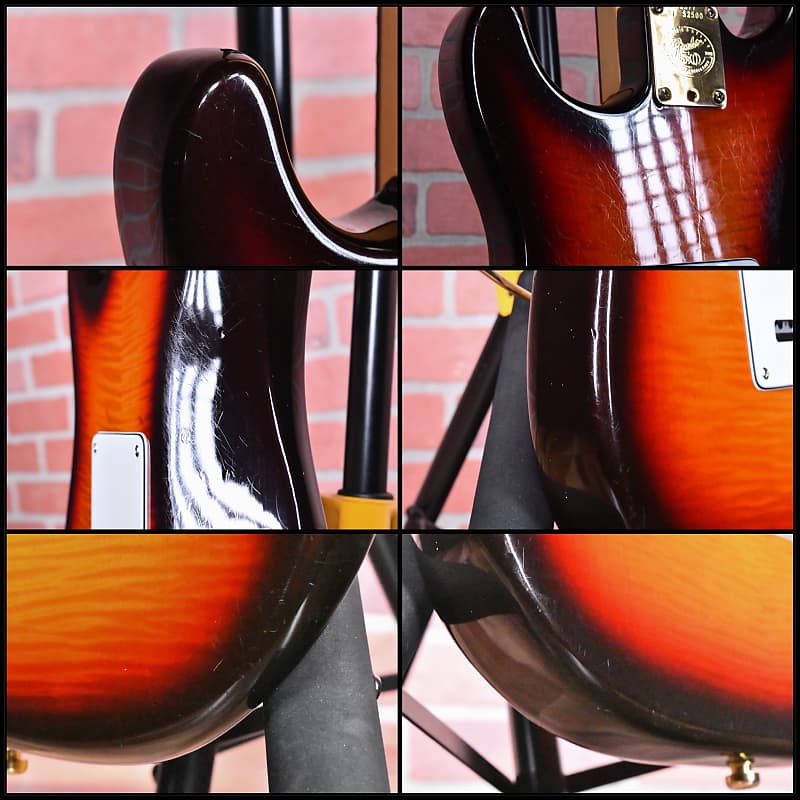 Fender 50th Anniversary Limited Edition American Standard Strat Flame Maple Top & Back Antique Burst #2377 1996 w/OHSC