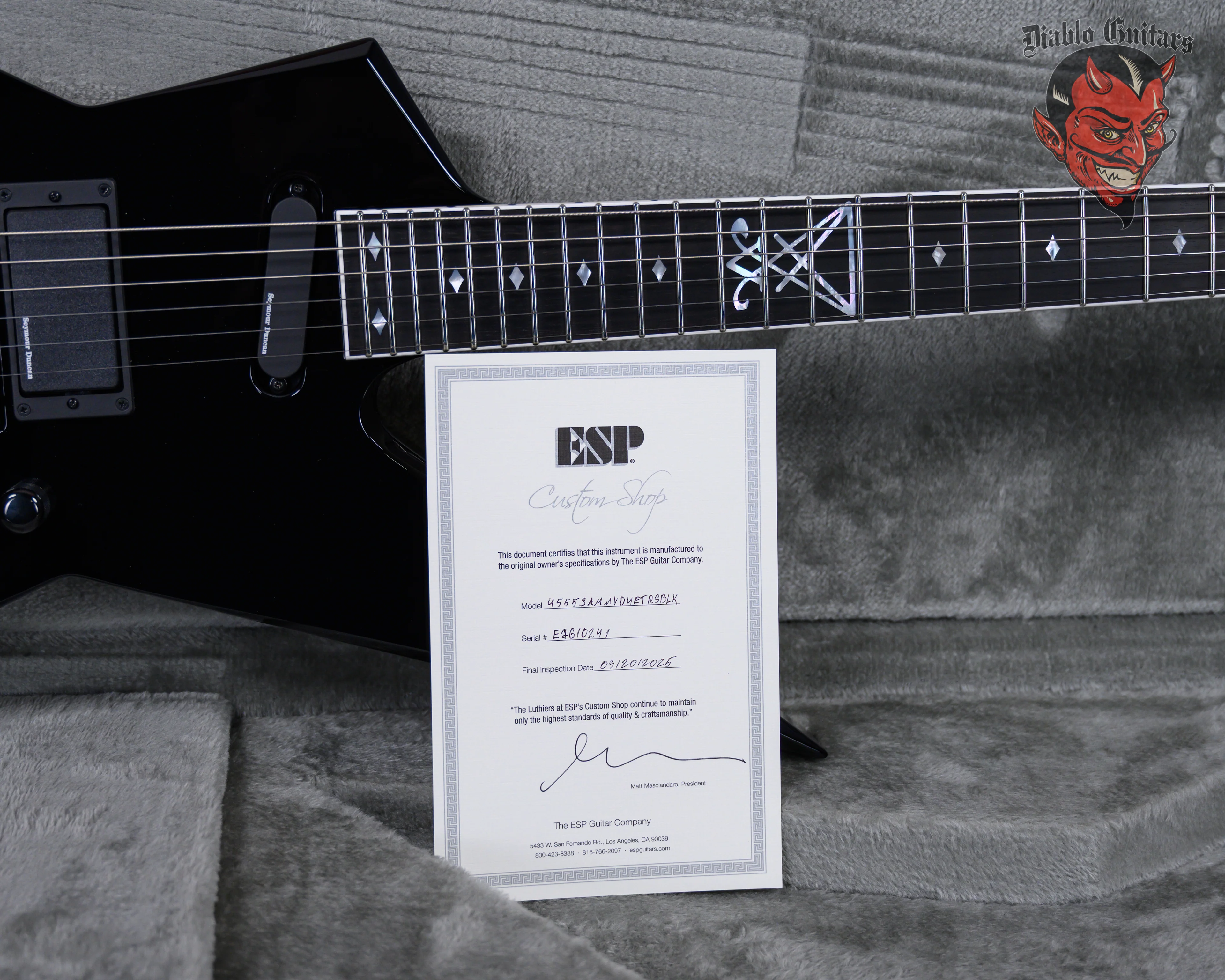 ESP Custom Shop Sammy Duet Signature RS FR Black 2025 w/OHSC