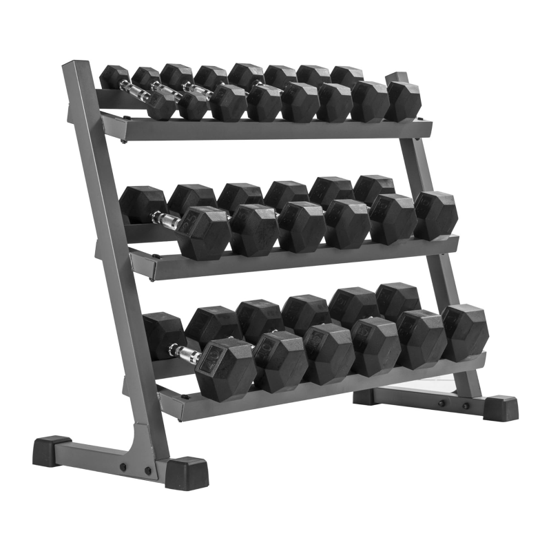 XMARK Rubber Hex Dumbbell Weight Sets, 380 lb to 550 lb Dumbbell Sets With Dumbbell Storage Rack, Complete Your Home Gym with an Adjustable Dumbbell Weight Bench or Purchase Each Separately, Home Gym Essentials