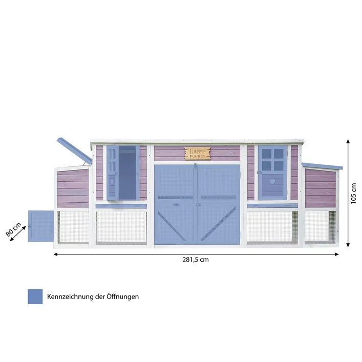 Dehner Lieblinge Hühnerstall Henriette, ca. B281,5/H105/T80 cm