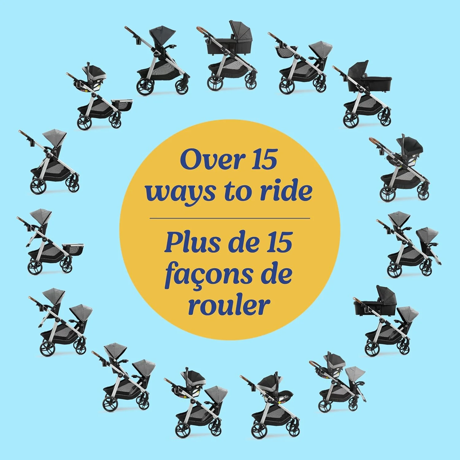 Graco Modes Nest2Grow Travel System, Baby Stroller and Car Seat Combo with SnugRide 35 Lite Elite Infant Car Seat, Rear-Facing from 1.8-16 kg (4-35 lb), Riordan