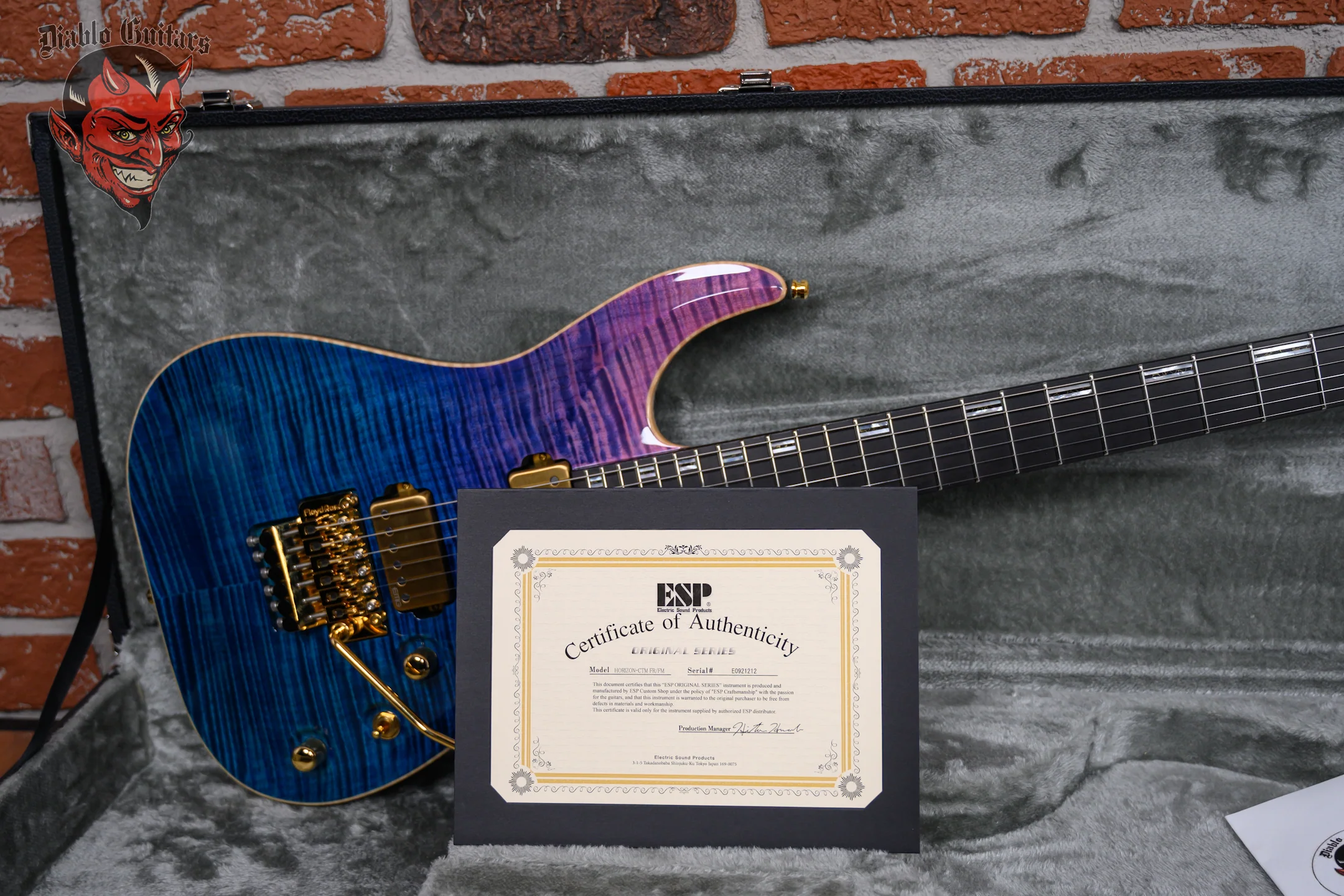 ESP Original Series Horizon-CTM FR/FM Flamed Maple Top See Thru Pink-Purple Gradation 2021 w/OHSC