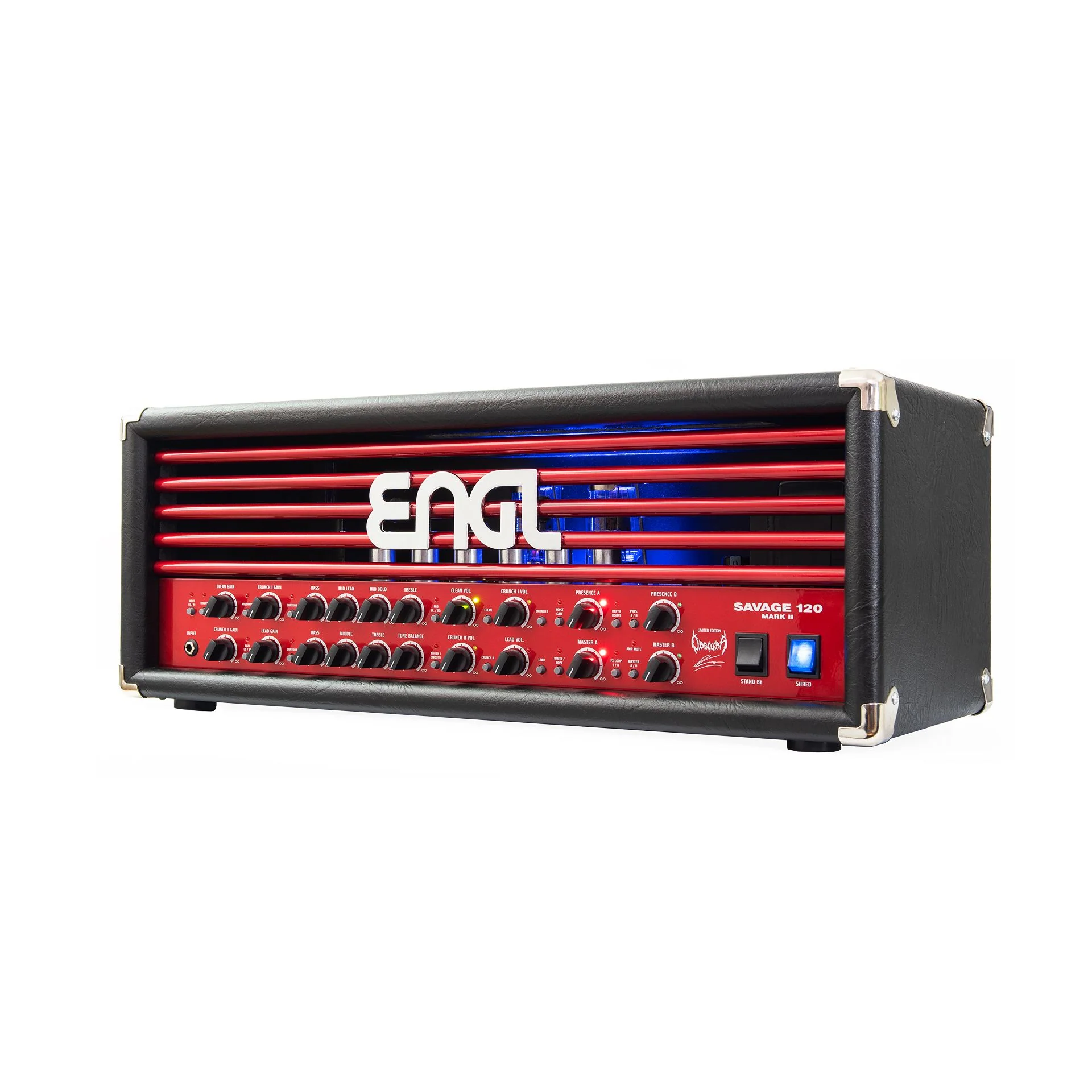 Engl Limited Edition Obscura E-610II-OS Savage 120 MKII  Black Tolex with Red Face Plate and Blue Illumination