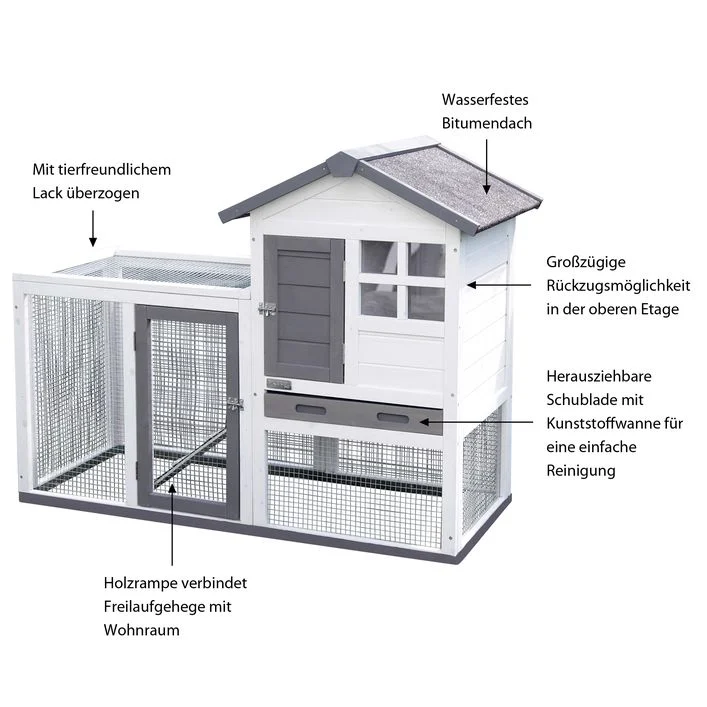 KERBL Nagerheim Freetime Luke, weiß, ca. B127/H98/T62 cm