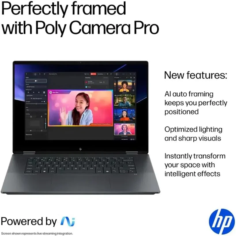 HP OmniBook X Flip 2-in-1 Copilot+ AI PC Laptop, 16