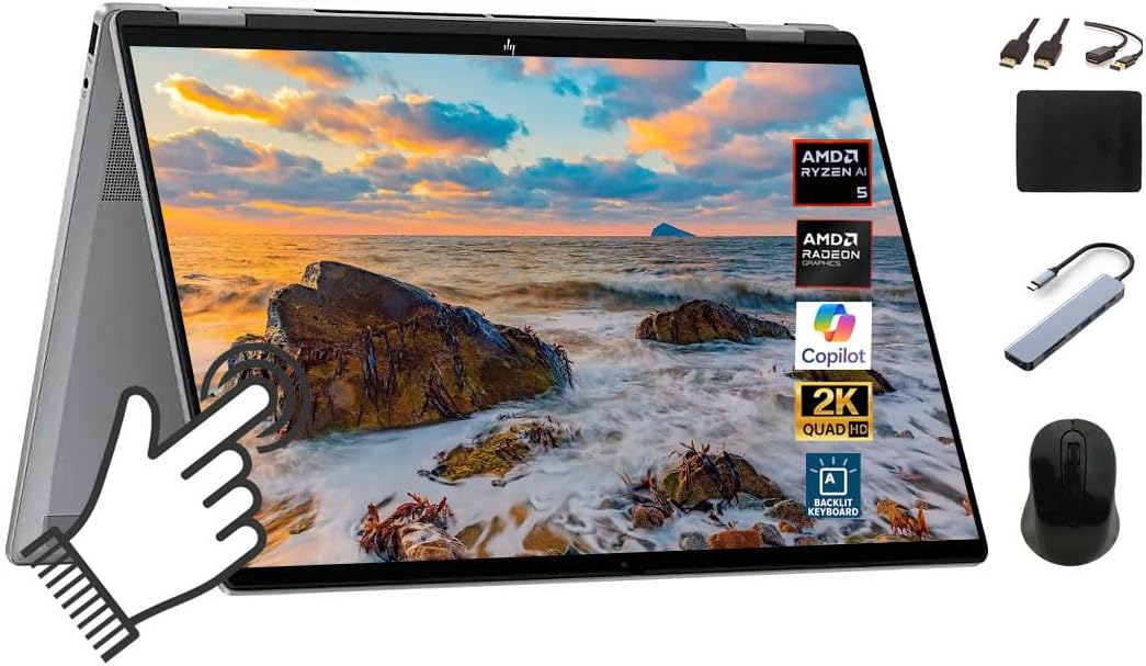 HP OmniBook X Flip 2in1 Copilot+ Laptop, 16