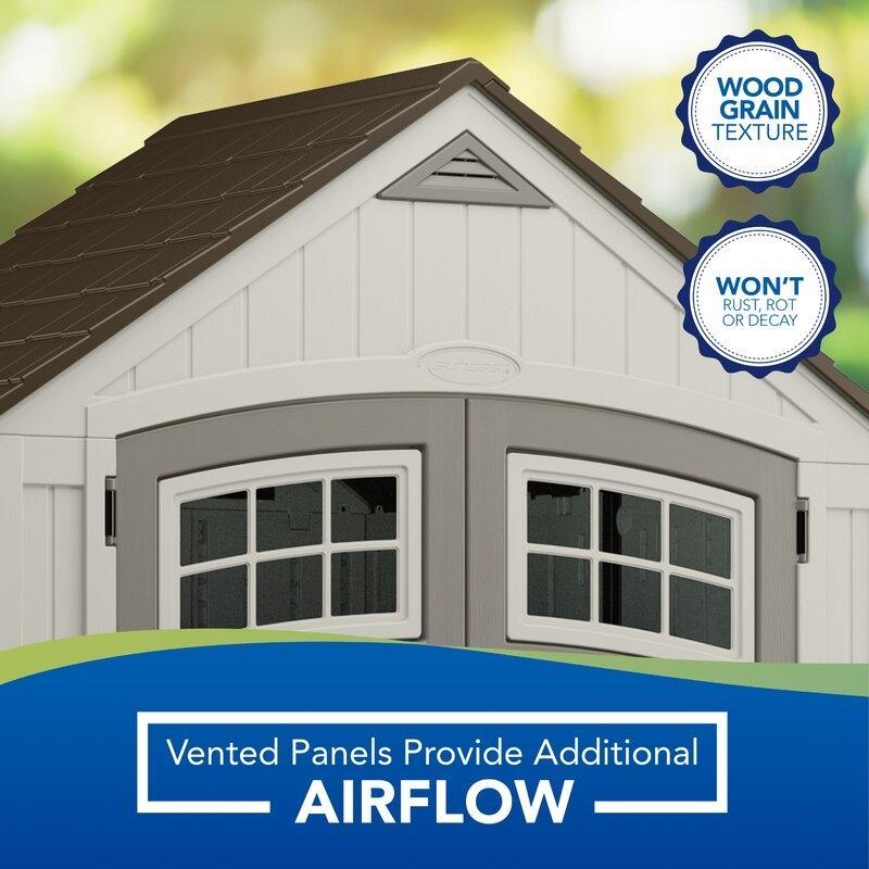 Cascade 7 ft. W x 7 ft. D Plastic Storage Shed