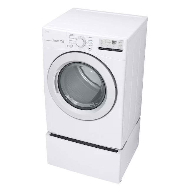 LG 7.4-cu ft Stackable Electric Dryer (White) ENERGY STAR