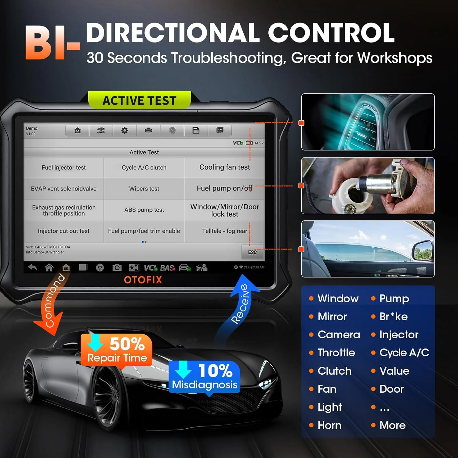 OTOFIX D1 ECU Coding Diagnostic Scanner for Car [ 2-Year Free Update],2025 Bi-Directional Scan Tool,40+ Resets, FCA AutoAuth, All Systems Diagnosis,CAN FD & DoIP, Upgraded of D1 Lite