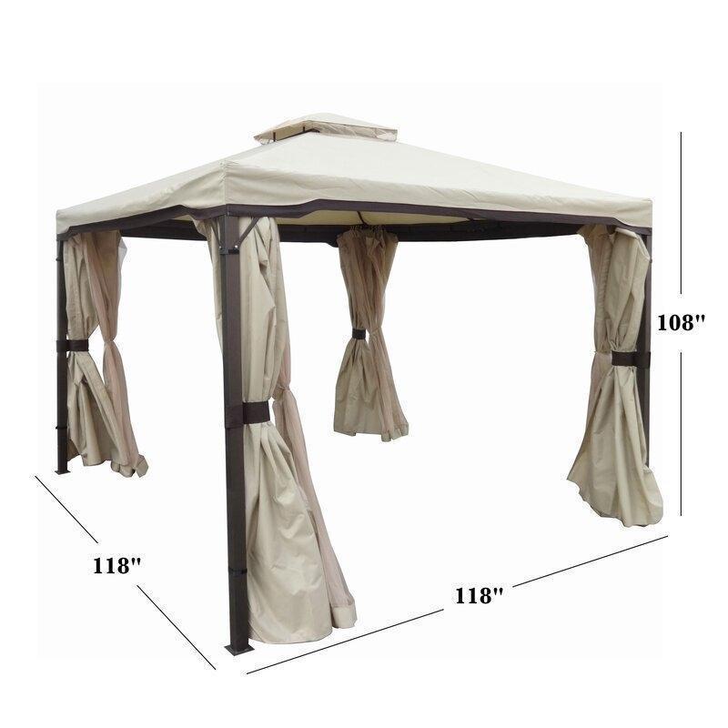 Franz 9.83 Ft. W X 9.83 Ft. D Metal Patio Gazebo