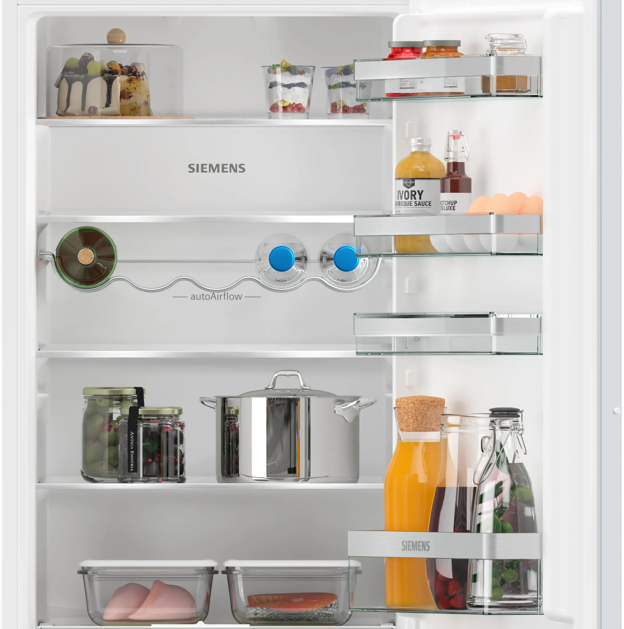 SIEMENS KI87VVFE0G iQ300 Built-in fridge-freezer with freezer at bottom 177.2 x 54.1 cm flat hinge