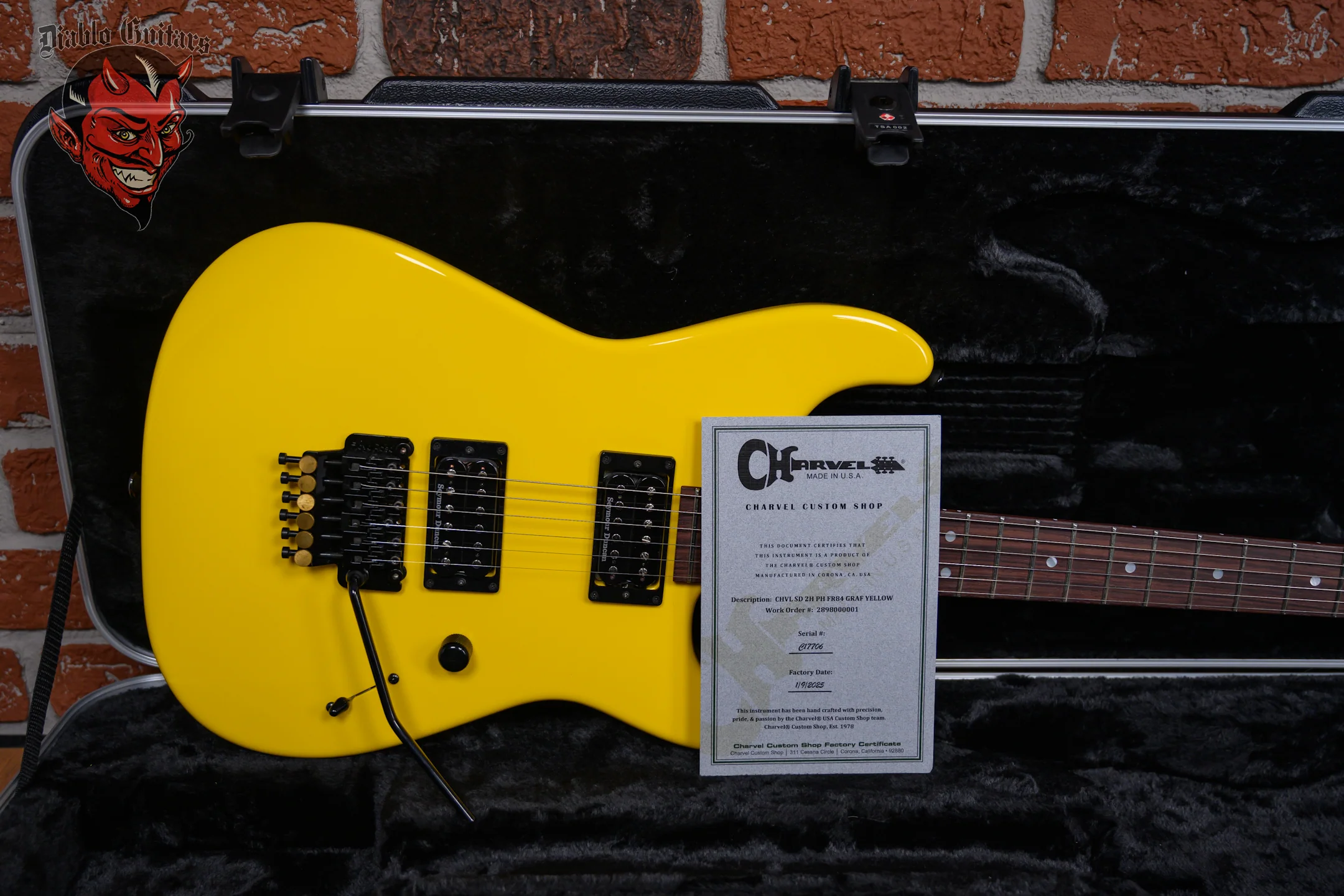 Charvel Custom Shop San Dimas 2H PH FR84 Graffiti Yellow 2025 w/OHSC