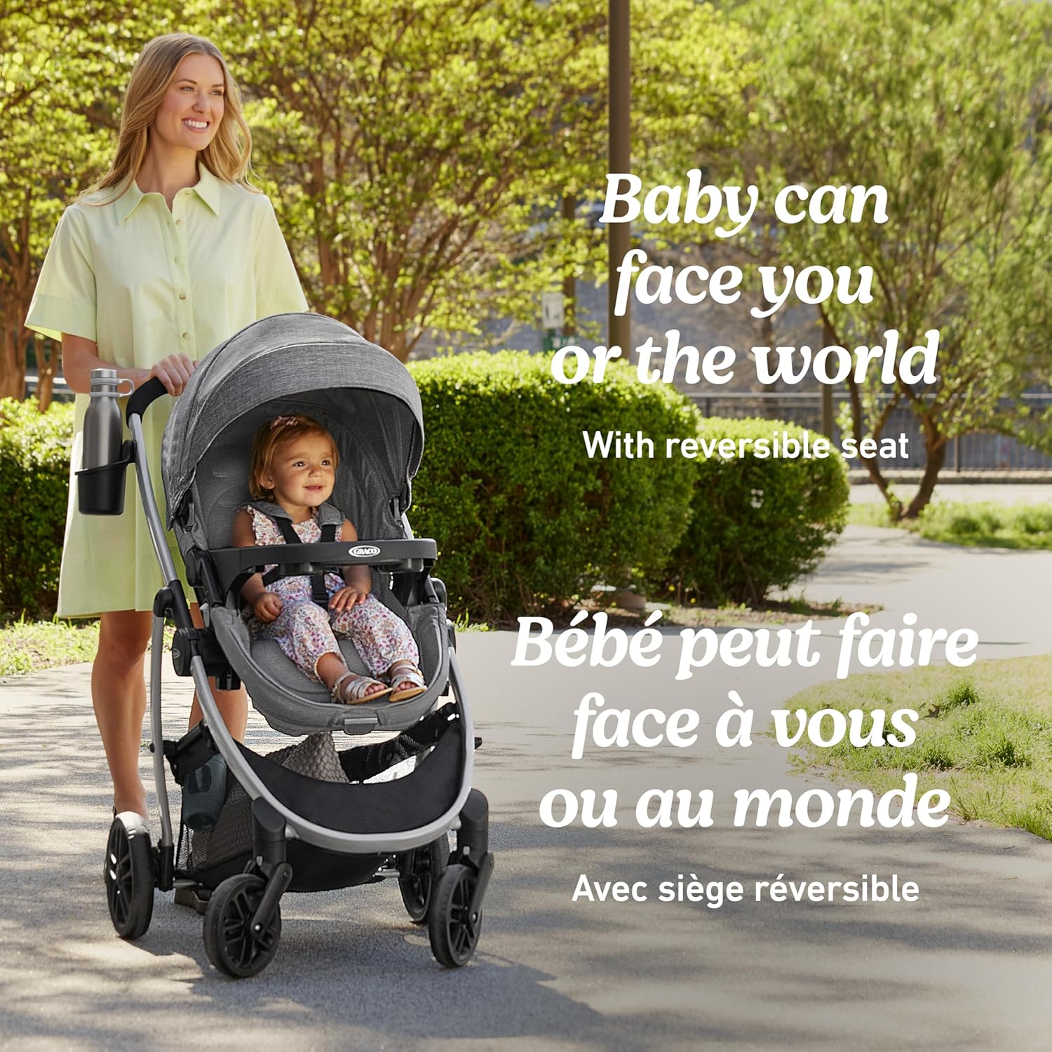 Graco Modes Pramette Travel System, 3-in-1 Baby Stroller and Car Seat Combo with SnugRide SnugLock 35 Infant Car Seat, Rear-Facing from 1.8-16 kg (4-35 lb), Ellington