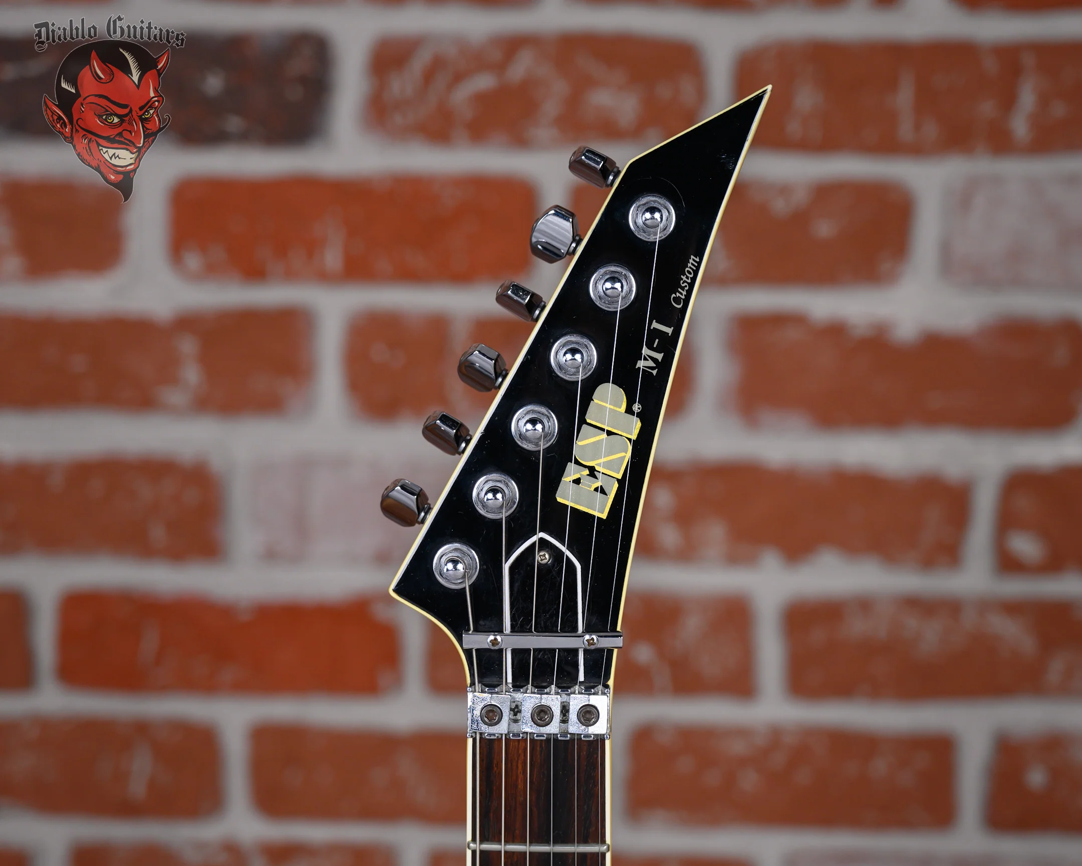 ESP M-1 Custom Pre Lawsuit Headstock Black 1987 w/OHSC