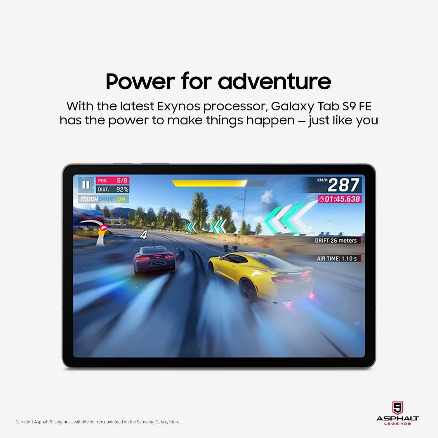 Samsung Galaxy Tab S9 FE 10.9” 128GB WiFi Android Tablet, Large Display, Long Battery Life, Powerful Processor, S Pen, 8MP Camera,Lightweight Durable Design,Expandable Storage,Silver