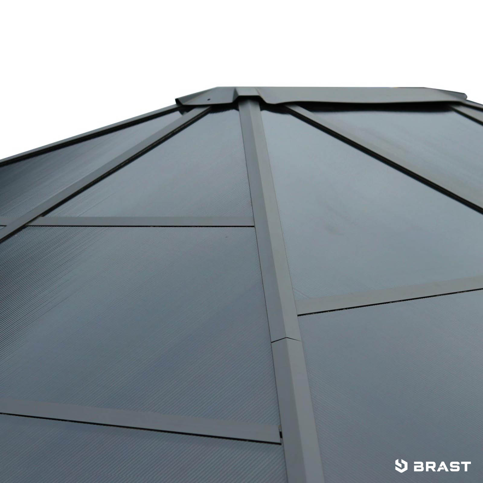 BRAST Alu-Pavillon PREMIUM 3,6x4,8m beige inkl. LEDs