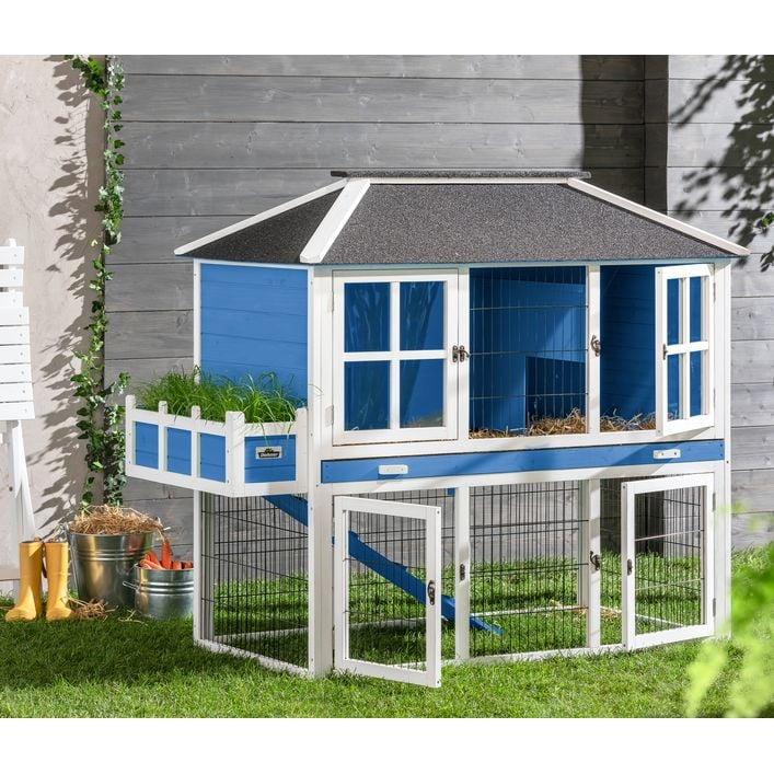 Dehner Lieblinge Nagerheim Palazzo, blau, ca. B145/H121/T72 cm