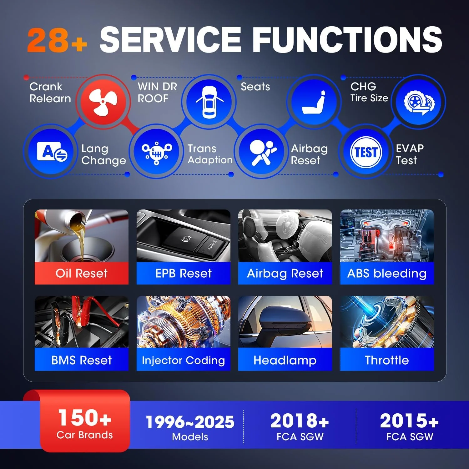 Autel Scanner MaxiCOM MK808BT PRO: 2025 Bidirectional Scan Tool Work as MK900BT, 33FT BT 2.0 Ver. of MK900 MX900 MK808S MaxiCheck MX808S MK808Z, 3K+ Active Tests, 28+ Services, OE Full Sys, OS 11, FCA