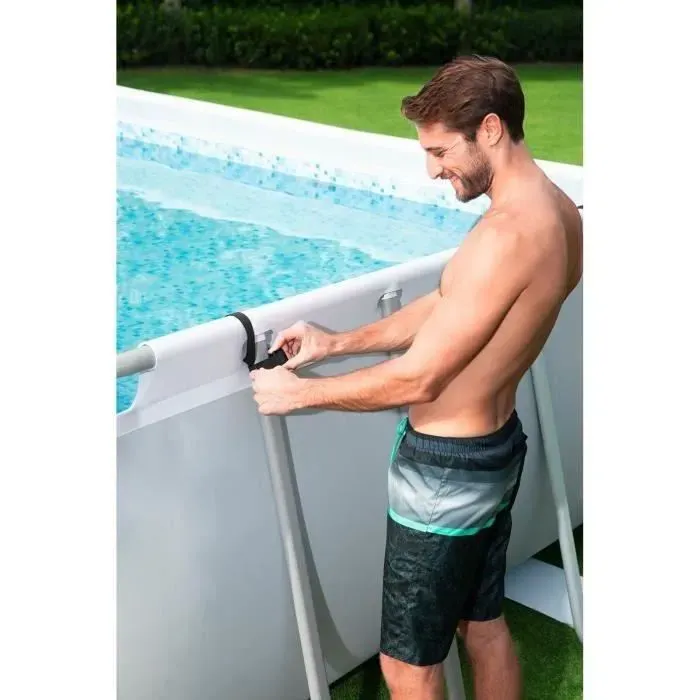Kit Piscine hors sol tubulaire BESTWAY - Power Steel&trade; - 427 x 250 x 100 cm + Bandes de Natation