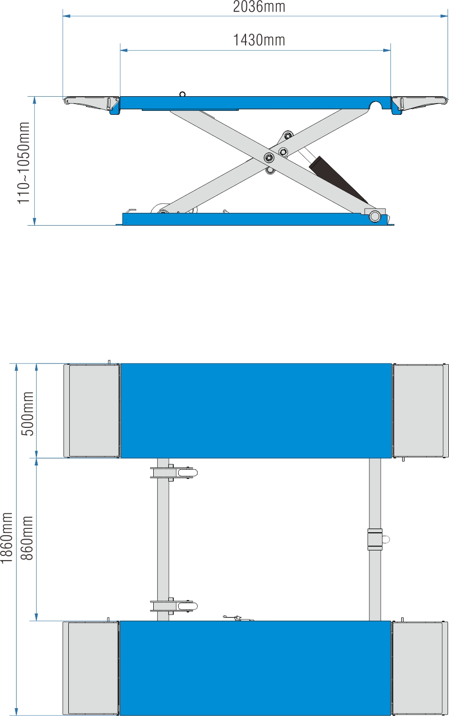 Hauvrex portable HXL6128 | Mid-rise Scissor Lift