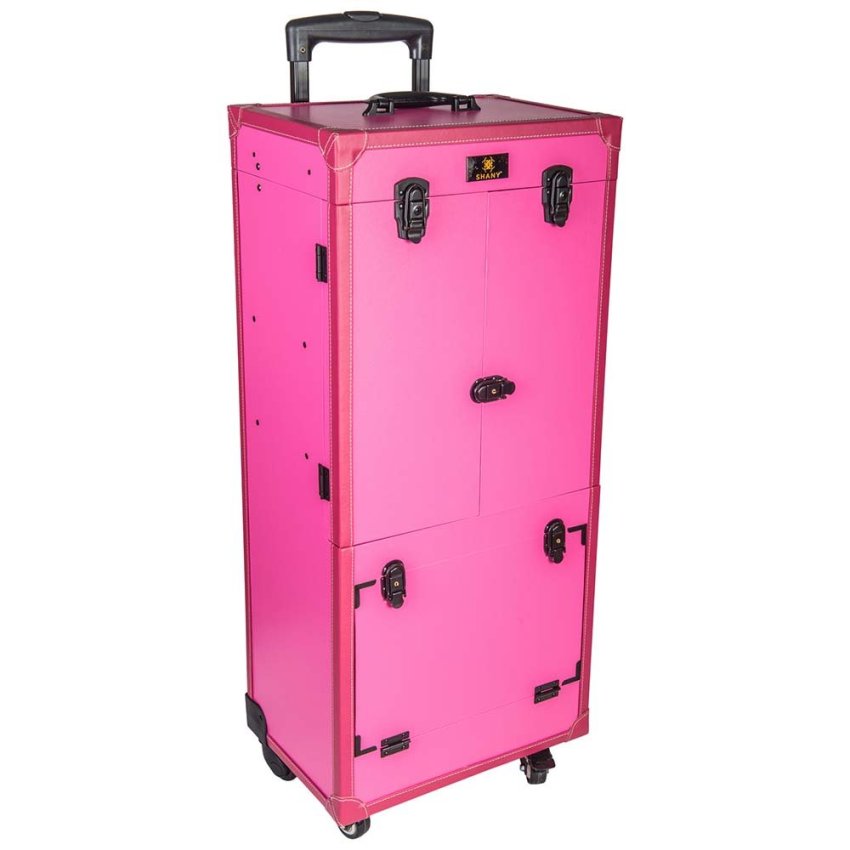 Makeup Artists Multifunction lighted Cosmetics Rolling Case with Fan