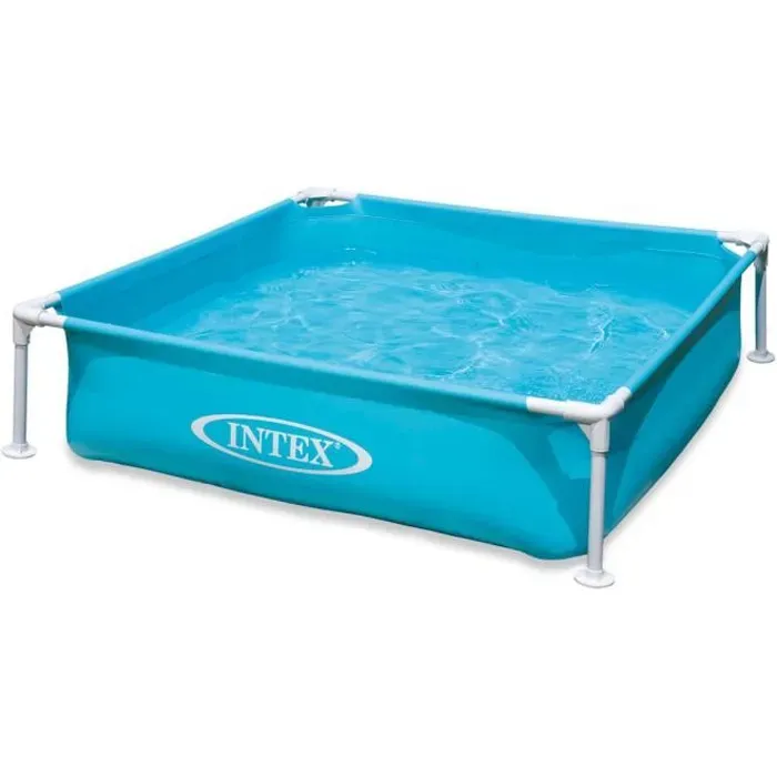 Piscine tubulaire carrée INTEX 1.22 x 1,22 x 0,30 m Bleu