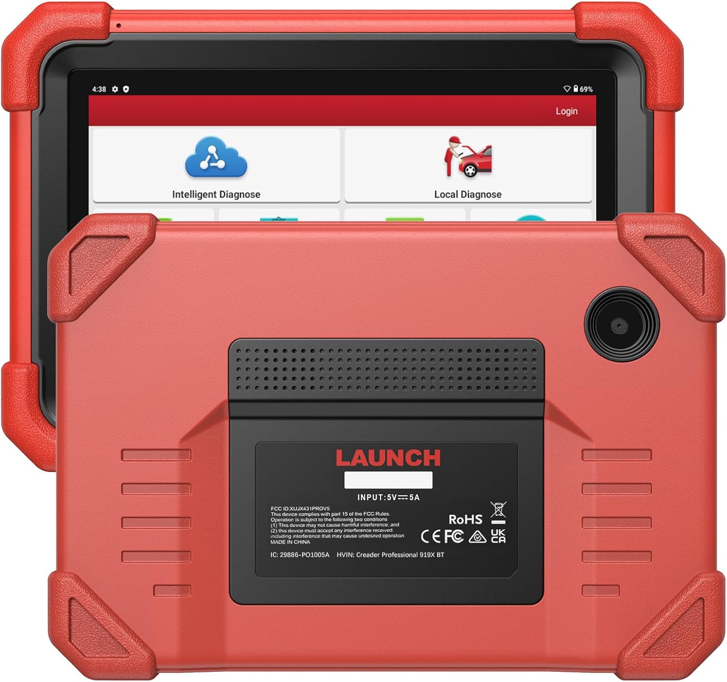 LAUNCH X431 CRP919XBT Elite OBD2 Scanner 2025 Wireless Bidirectional Tool, ECU Coding, CANFD&DOIP, Full System Car Diagnostic Tool, FCA AutoAuth, V.A.G Guided, IMMO, 35+ Resets, 2 Years Free Update