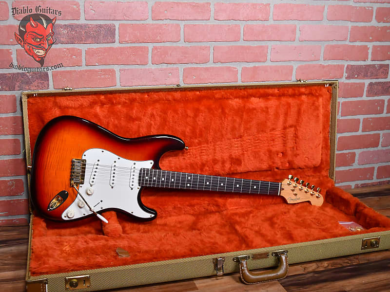Fender 50th Anniversary Limited Edition American Standard Strat Flame Maple Top & Back Antique Burst #2377 1996 w/OHSC