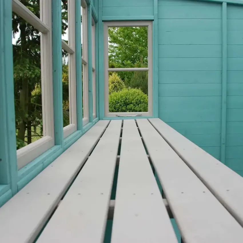 10' x 10' Sun Pent Wooden Garden Potting Shed