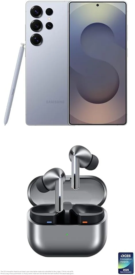 SAMSUNG Galaxy S25 Ultra, 256GB Smartphone, Unlocked Android, AI Night Mode Camera, Snapdragon 8 Elite Fast Processor, 5000mAh Battery, Built-in S Pen, 2025, US 1 Yr Warranty, Titanium Gray