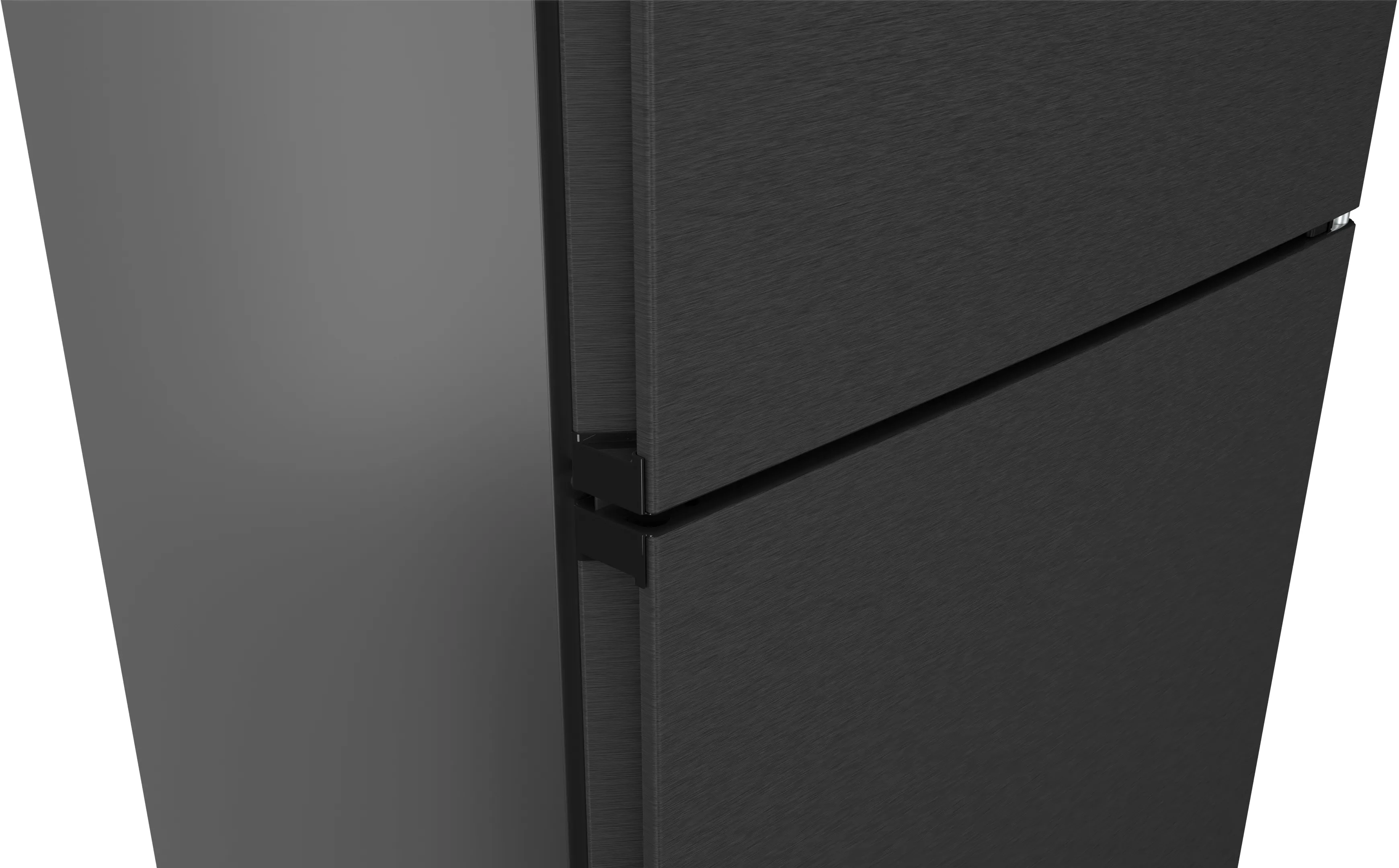 SIEMENS KG49NXXCF iQ300 Free-standing fridge-freezer with freezer at bottom 203 x 70 cm Brushed black steel antiFingerprint. Total noFrost