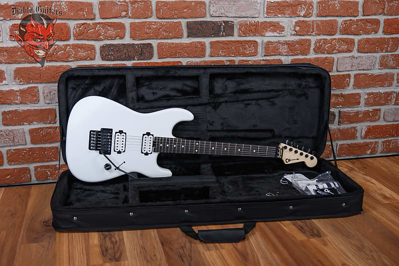Charvel Jim Root Signature Pro-Mod San Dimas Style 1 HH FR E Satin White 2022 w/ Softshell Case