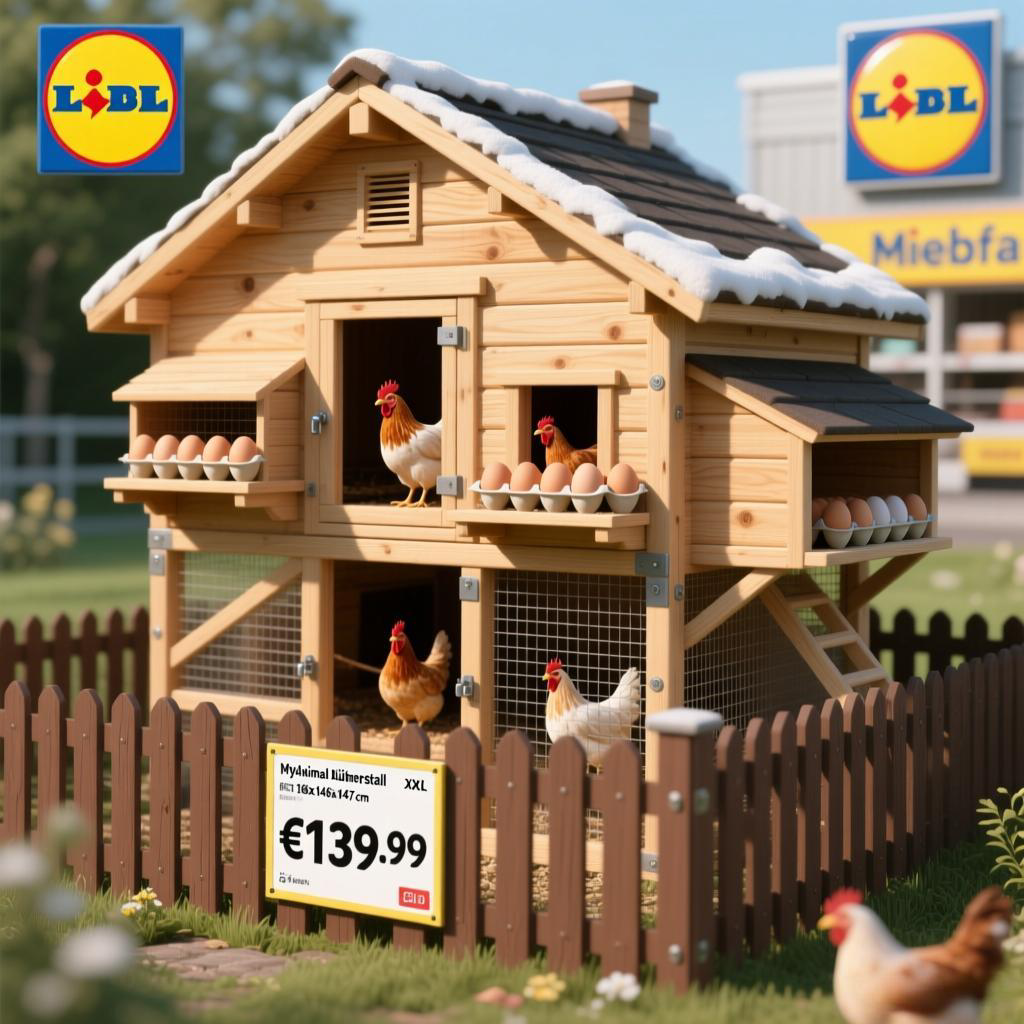 Miweba MyAnimal Hühnerstall MH-15 XXL | 186x146x147 cm - Für 7 Hühner - Nistkasten mit Freilaufgehege - Sitzstange - Winterfest - 2 Ebenen - Hühnerhaus mit Eiablage - Kiefernholz - Voliere