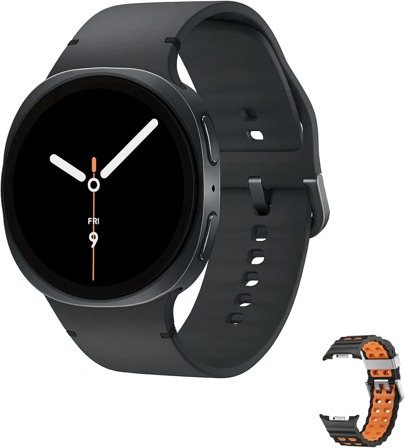 Samsung Galaxy Watch 8 (2025) Buletooth Smartwatch, Intl Version – Fitness & Sleep Tracking, Energy Score, Heart Rate Monitor, Android Compatible(Not for iOS) + Extra Sport Band (Graphite, 44mm)