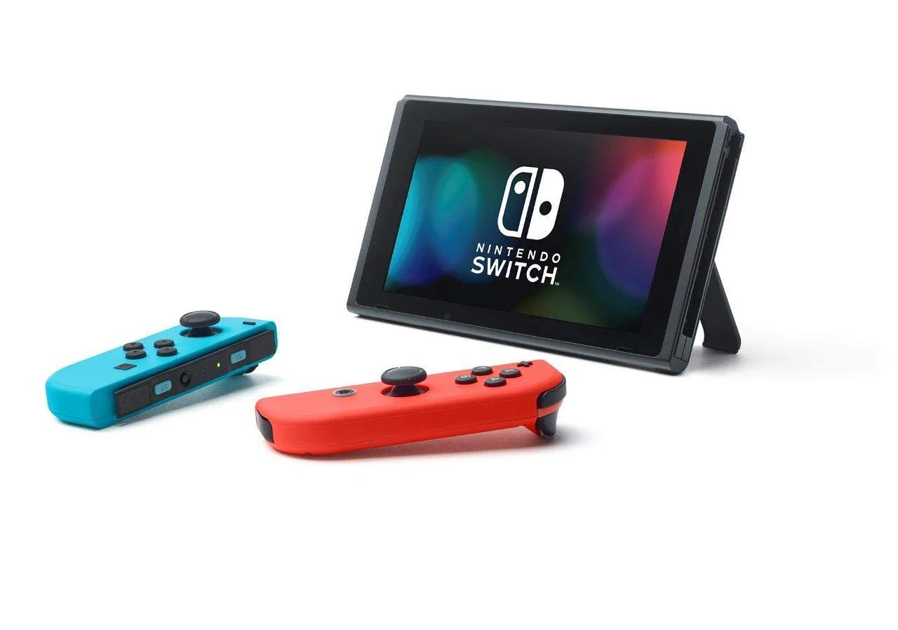 Nintendo Switch Mario Kart 8 Deluxe Accessories Bundle with Neon Blue & Neon Red Joy-Con & 32GB SD Card