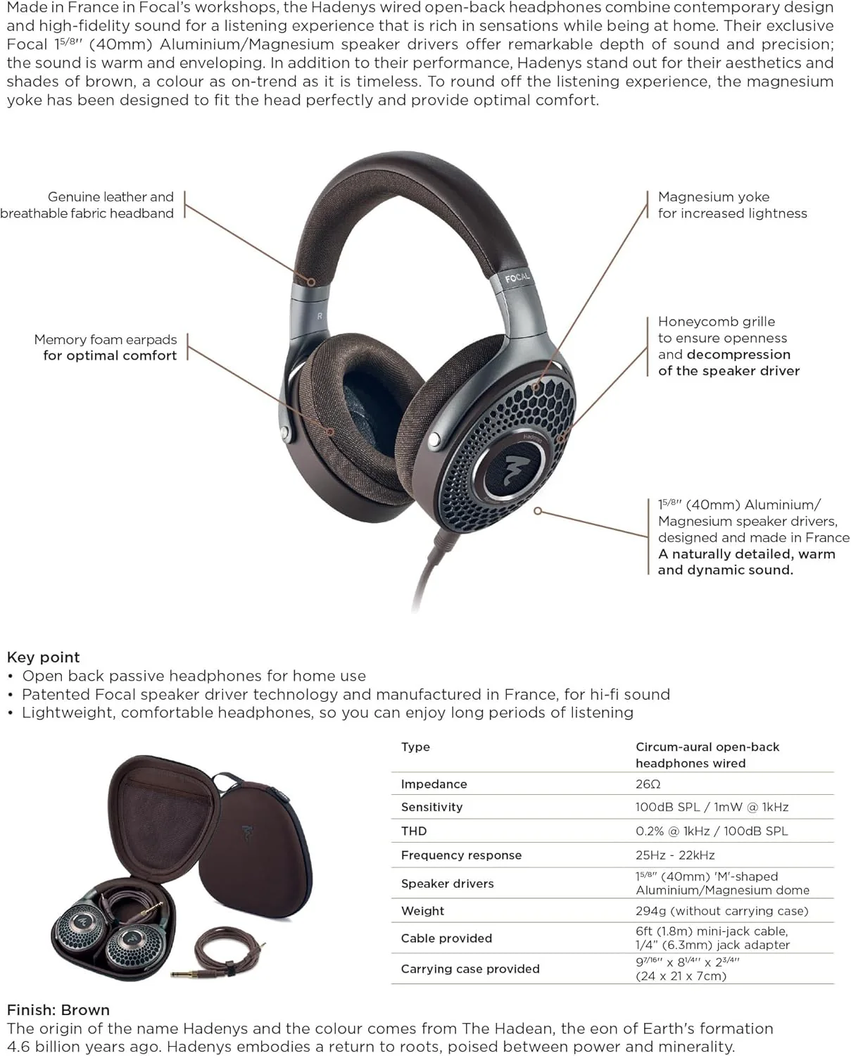 Focal HADENYS High-Fidelity Open-Back Headphones