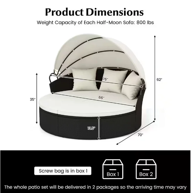 Lounge shell sun island outdoor weatherproof