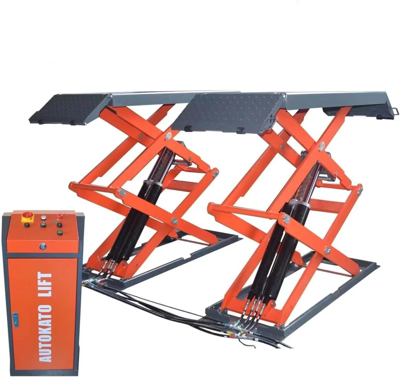 KT-X95 Full Rise Scissor Lift Mid Rise Lift Auto Car Lift Electric Lock Release 220V