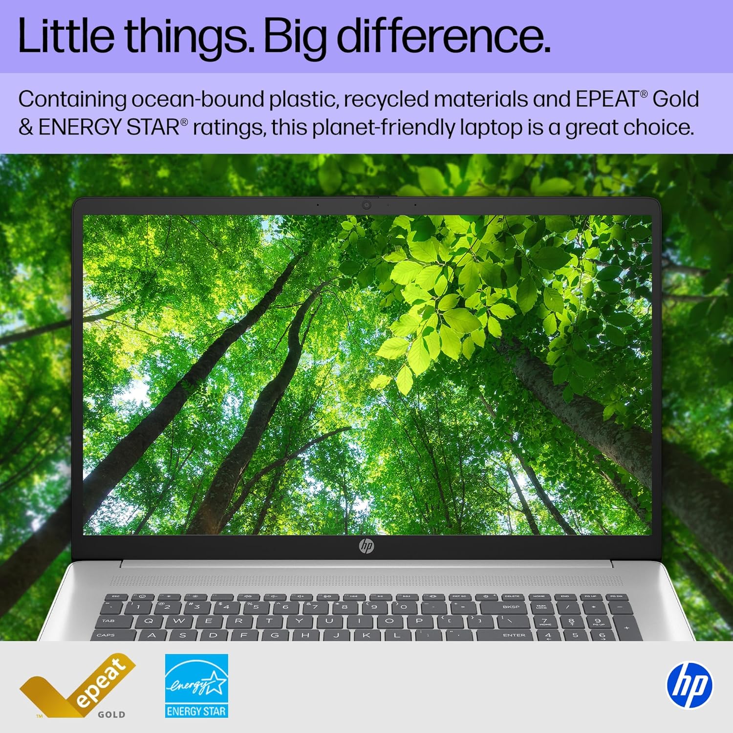 HP 17.3 inch Laptop, FHD Display, Intel Core i5-1334U, 16 GB RAM, 512 GB SSD, Intel Iris Xe Graphics, Windows 11 Home, Natural Silver, 17-cn3399nr