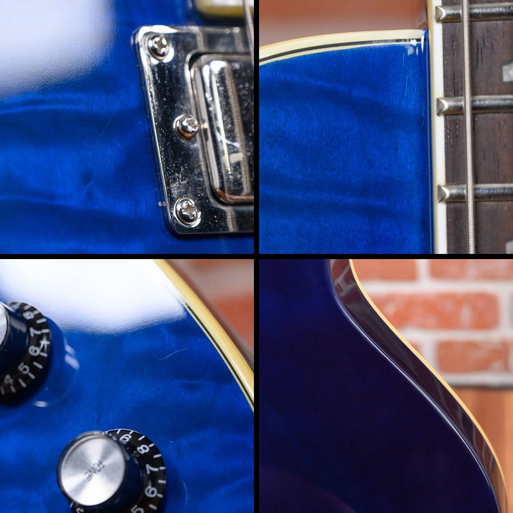 Epiphone Nighthawk Custom Quilted Maple Top Transparent Blue 2015 w/Hard Shell Case