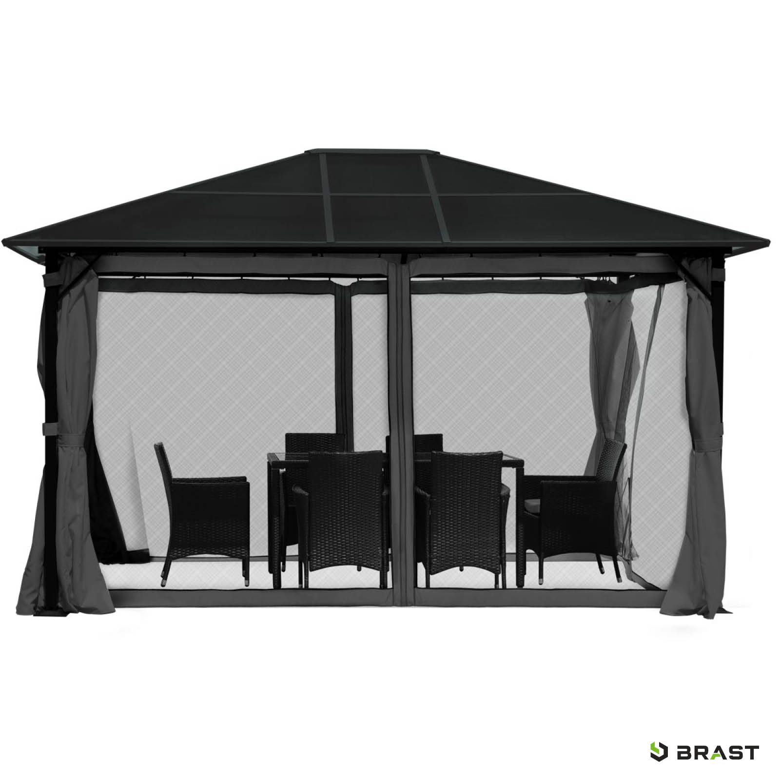 BRAST Alu-Pavillon SUMMERDREAM 3x4m grau