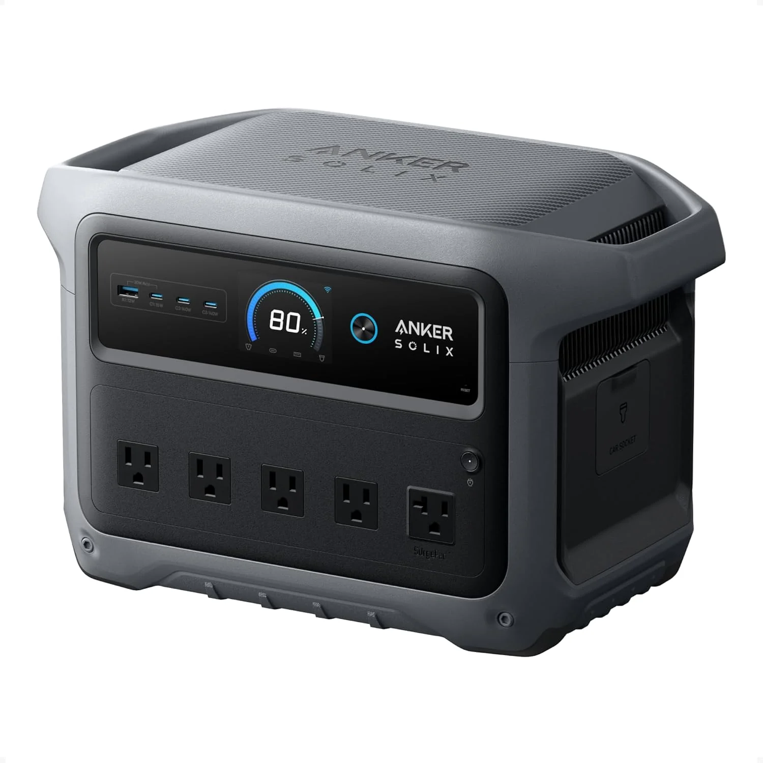 Anker SOLIX C1000 Gen 2 Portable Power Station, 2,000W (Peak 3,000W) Solar Generator, Full Charge in 49 Min, 1,024Wh LiFePO4 Battery for Home Backup, Power Outages, and Camping (Optional Solar Panel)