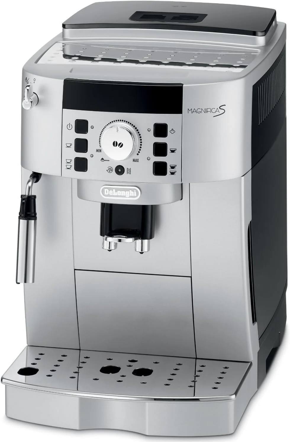 De'Longhi ECAM22110SB Magnifica XS Fully Automatic Espresso and Cappuccino Machine with Manual Cappuccino System, Stainless Steel, Silver, 13.8