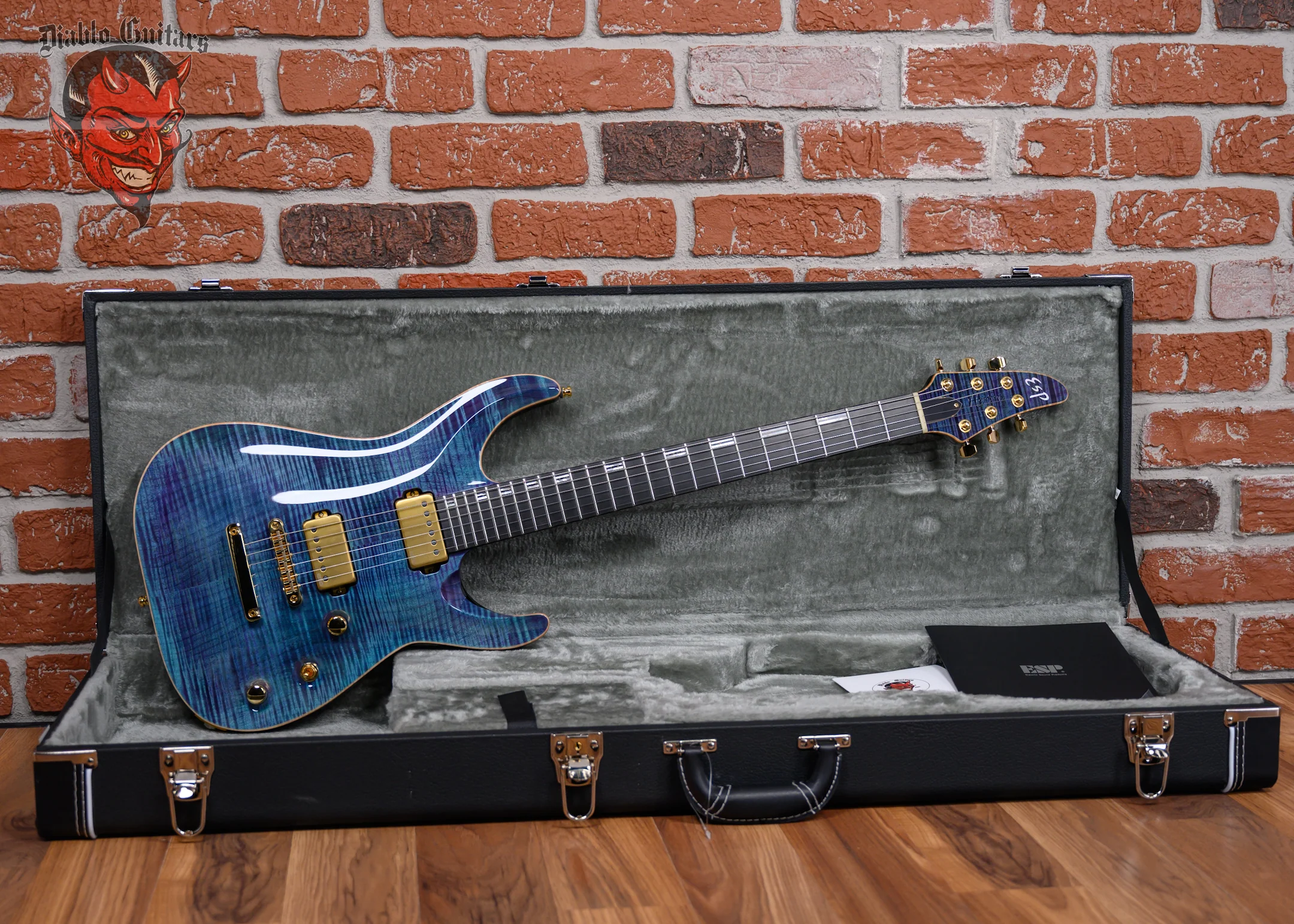 ESP Custom Shop CTM NT FM Horizon Flame Maple Top Indigo Purple 2024 w/OHSC