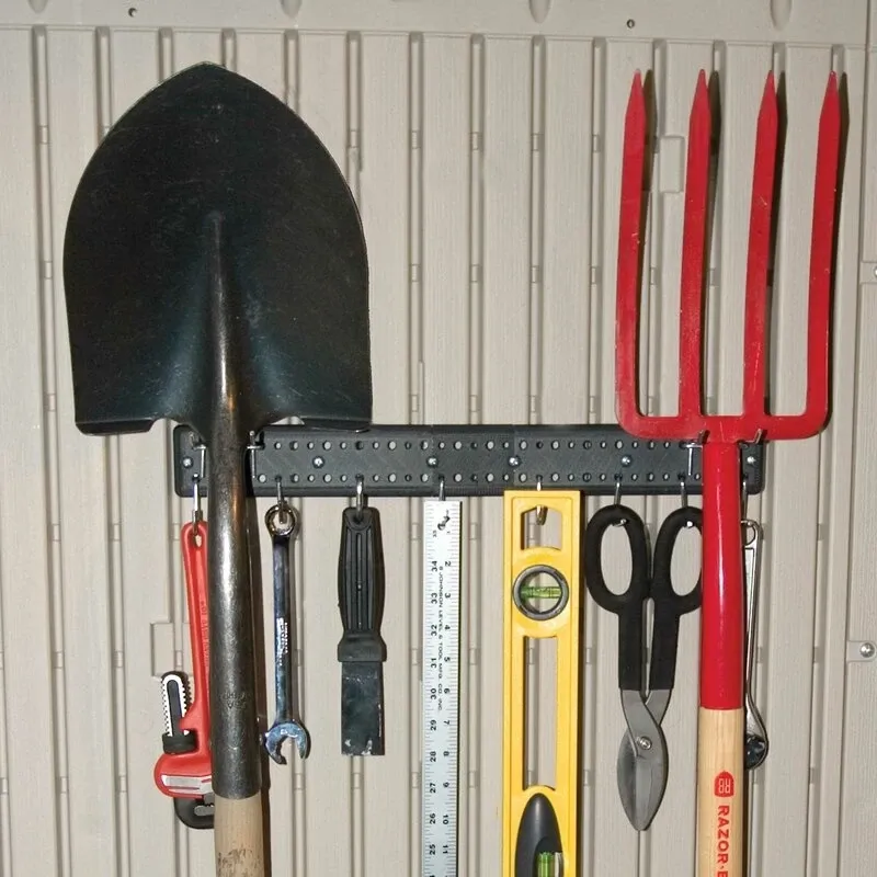 8 feet. Width x 10 feet. D plastic traditional storage shed