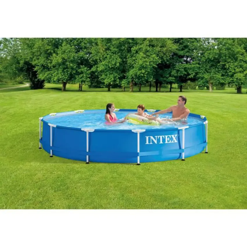 Intex - 28212NP - Kit piscinette metal frame ronde tubulaire ø 3,66 x 0,76m