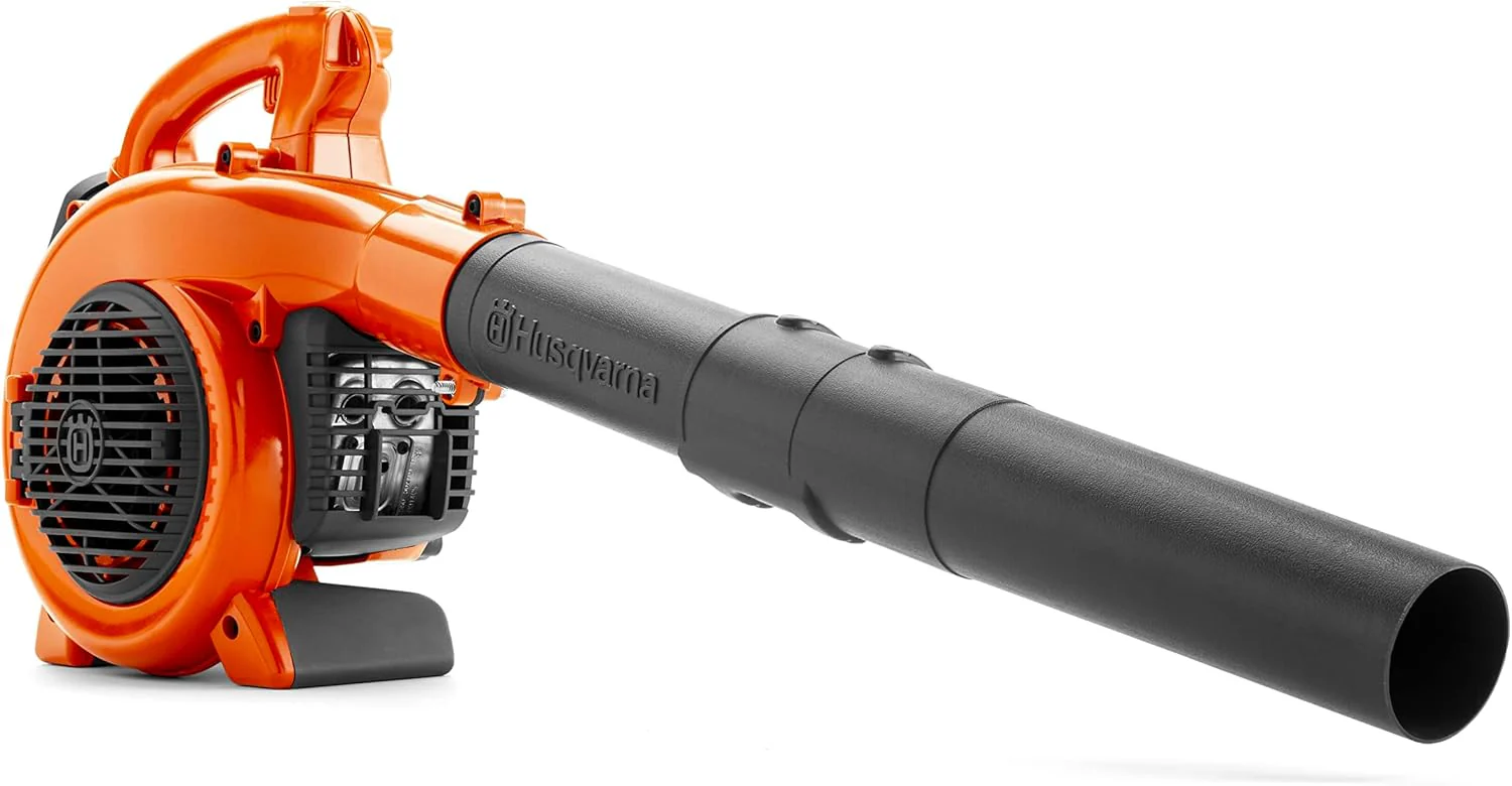 Husqvarna 125B Gas Leaf Blower, 28-cc 1.1-HP 2-Cycle Handheld Leaf Blower, 470-CFM, 170-MPH, 12.5-N Powerful Clearing Performance and Ergonomic Design, Gifts for dad