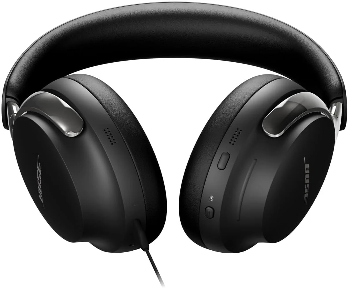 Bose New QuietComfort Ultra Bluetooth Headphones (2nd Gen), Wireless Headphones with Spatial Audio, Over Ear Noise Cancelling with Mic, Up to 30 Hours of Play time, Black