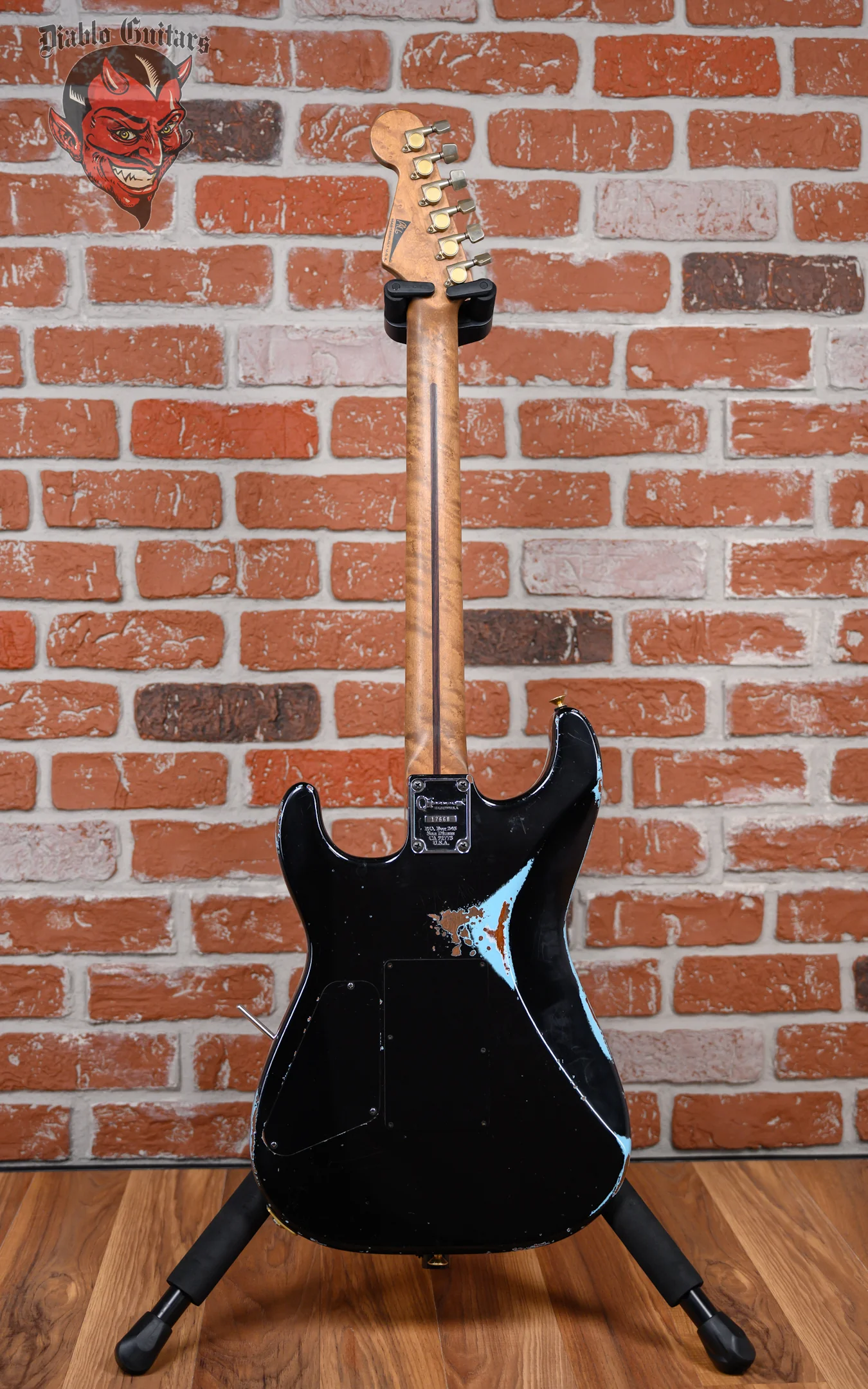 Charvel USA Custom Shop Music Zoo Exclusive Roasted San Dimas HS Master Built By Pasquale Campolattano Aged Black over Daphne Blue Heavy Relic Nitro 2024 w/OHSC